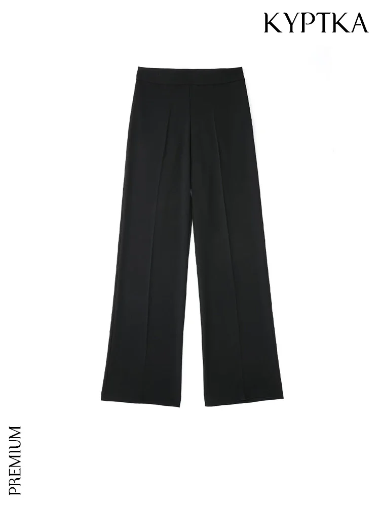 KYPTKA Women Fashion Office Wear Straight Long Flowy Pants Vintage High Waist Side Zipper Female Trousers Mujer
KYPTKA Women Fashion Office Wear Straight Long Flowy Pants Vintage High Waist Side Zipper Female Trousers Mujer