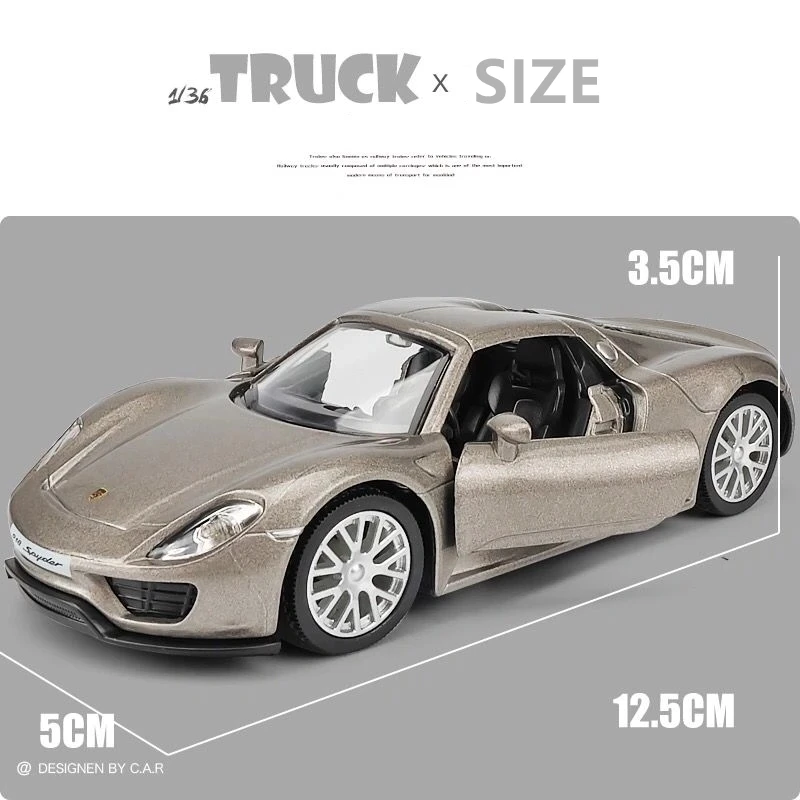 1:36 Porsche-918 Sports Alloy Car Diecast Model Toy Vehicle Miniature Metal Car Simulation Collection Gifts Toys for children
1:36 Porsche-918 Sports Alloy Car Diecast Model Toy Vehicle Miniature Metal Car Simulation Collection Gifts Toys for children