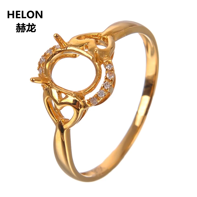 

Однотонное 14k желтое золото, натуральные бриллианты 5x7 мм, овальная огранка, полукрепление женское кольцо для помолвки, свадебное кольцо, белое розовое золото на выбор