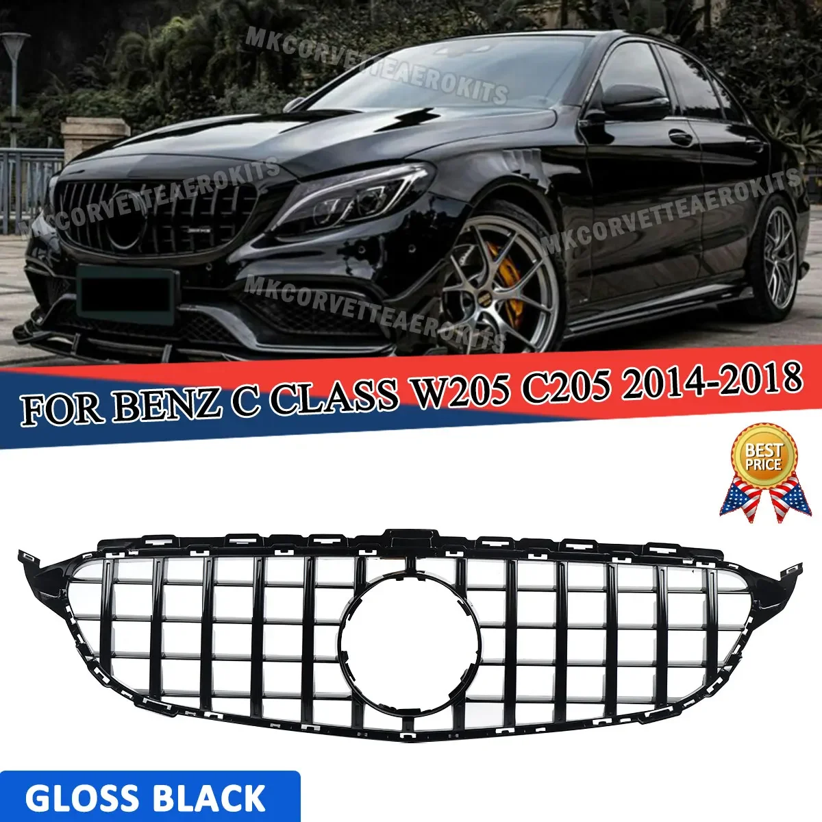 2014-2018 GT Grille for Mercedes Benz W205 GT R AMG Style Grille Front Bumper Grill Chrome Black Sport Racing Grill
2014-2018 GT Grille for Mercedes Benz W205 GT R AMG Style Grille Front Bumper Grill Chrome Black Sport Racing Grill