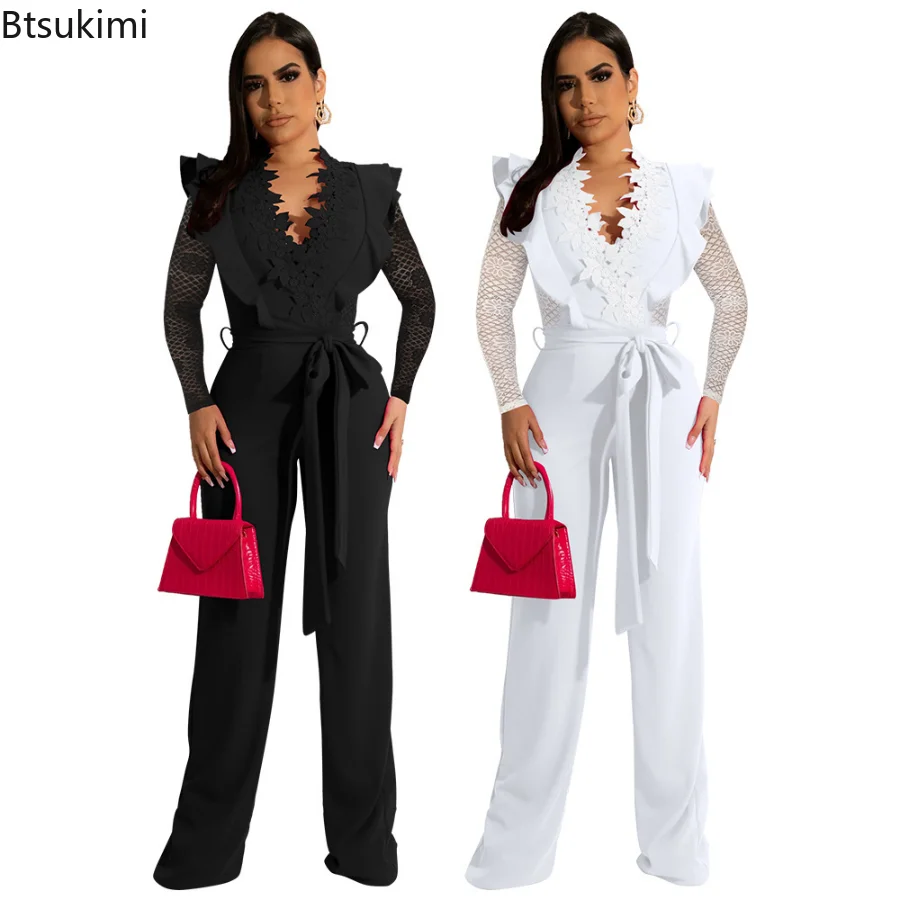 New2023 Women Lace Jumpsuits Black Long Sleeve Gothic Y2K Sexy Turtleneck Women Red Skinny Jumpsuit Sport Summer Club Body Tops 
New2023 Women Lace Jumpsuits Black Long Sleeve Gothic Y2K Sexy Turtleneck Women Red Skinny Jumpsuit Sport Summer Club Body Tops