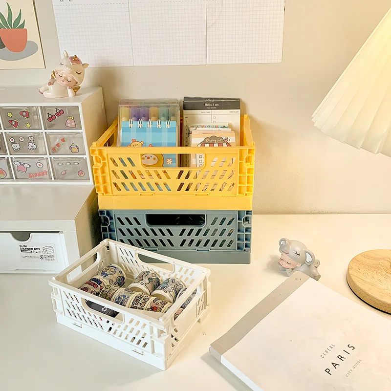 Desktop Folding Storage Basket Snack Stationery Organize Storage Box Cosmetics Grocery Basket Fruit Basket Storage Basket
Desktop Folding Storage Basket Snack Stationery Organize Storage Box Cosmetics Grocery Basket Fruit Basket Storage Basket