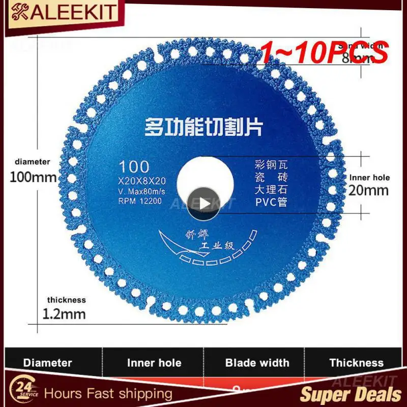 1~10PCS Composite Multifunctional Cutting Saw Blade 100mm Ultra-thin Saw Blade Ceramic Tile Glass Cutting Disc For Angle Grinder
1~10PCS Composite Multifunctional Cutting Saw Blade 100mm Ultra-thin Saw Blade Ceramic Tile Glass Cutting Disc For Angle Grinder