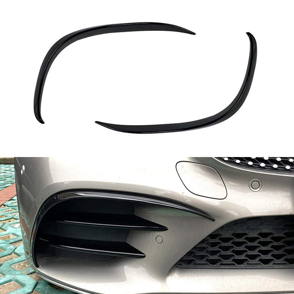 

For Mercedes C Class Front Bumper Spoiler Splitter Air Intake Grille Trim Cover W205 S205 A205 C205 C200 C220d C300 2018-2021