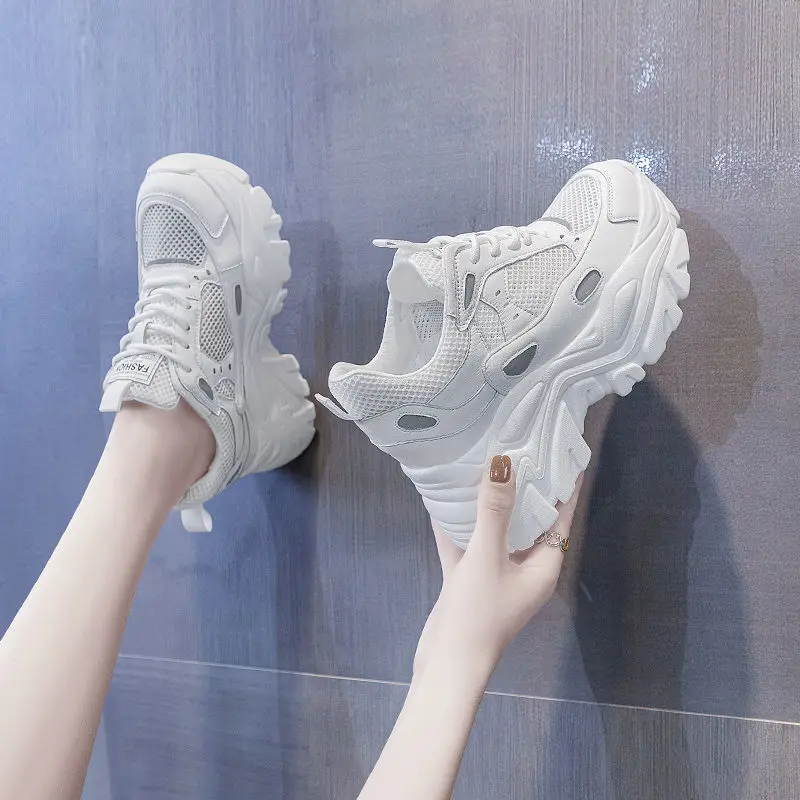 Women Internal Increase Shoes Casual Sneakers Fashion Platform Lace Up Outdoor Walking Shoes Zapatillas Mujer Breathable Shoes 
Women Internal Increase Shoes Casual Sneakers Fashion Platform Lace Up Outdoor Walking Shoes Zapatillas Mujer Breathable Shoes