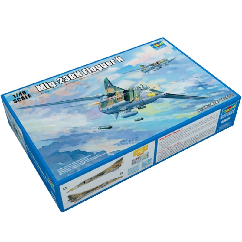 

Trumpeter 05801 1/48 Russian Mig23 Mig-23BN Mig23BN Flogger H Fighter Bomber Jet Plane Plastic Assembly Model Toy Building Kit