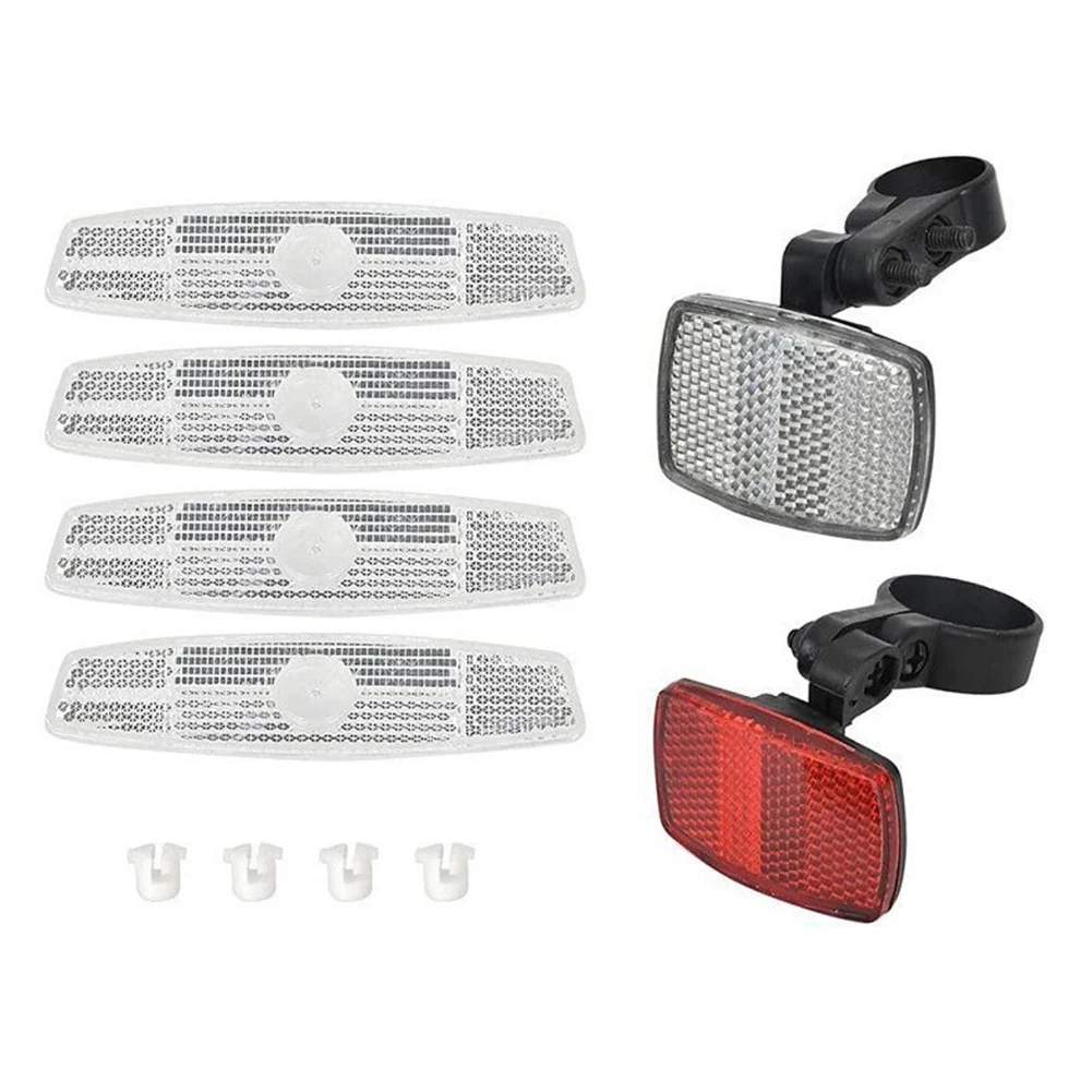 New Bicycle Front Rear Spokes Reflector Set Bike Warning Reflectors With Brackets Night Cycling Safety Warning Accessories
New Bicycle Front Rear Spokes Reflector Set Bike Warning Reflectors With Brackets Night Cycling Safety Warning Accessories