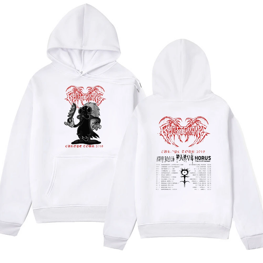 Ghostemane Europe Tour 2019 Double-sided Graphic Print Hoodie Men's Women's Vintage Black Long Sleeve Pullover Fleece Sweatshirt
Ghostemane Europe Tour 2019 Double-sided Graphic Print Hoodie Men's Women's Vintage Black Long Sleeve Pullover Fleece Sweatshirt