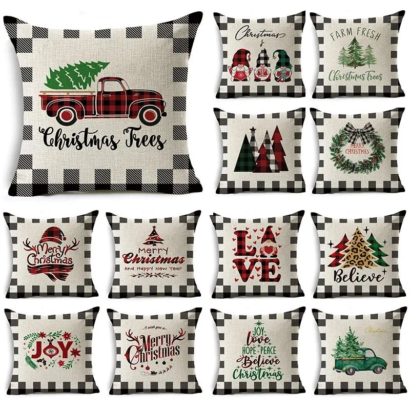 New Arrival Christmas Cartoon Cushion Cover Thrown Linen Pillowcase Christmas Gift Car Sofa Office Home Decorations 45cm*45cm
New Arrival Christmas Cartoon Cushion Cover Thrown Linen Pillowcase Christmas Gift Car Sofa Office Home Decorations 45cm*45cm