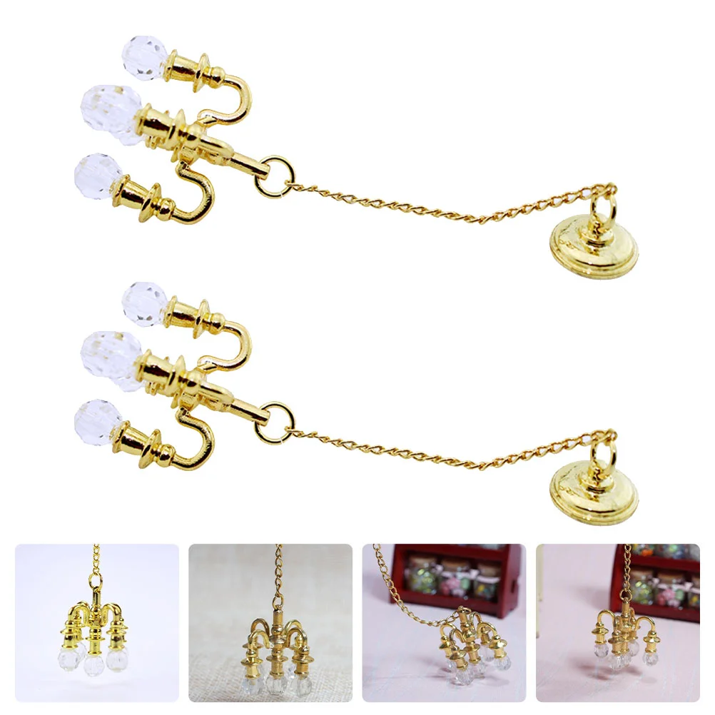 2 Pcs Mini Crystal Chandelier Girls Toy Kids Party Supplies Simulation Light Alloy Lamps Pendants Child Decor
2 Pcs Mini Crystal Chandelier Girls Toy Kids Party Supplies Simulation Light Alloy Lamps Pendants Child Decor