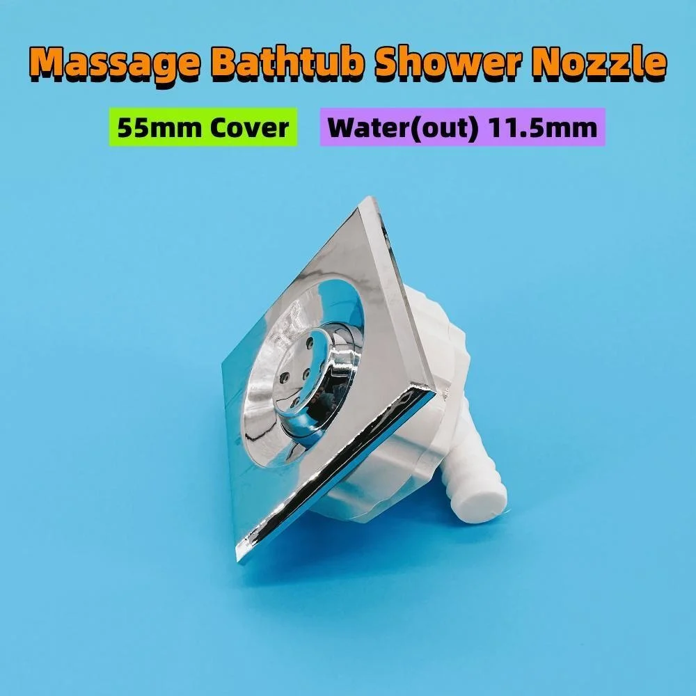 55mm Square Chromed ABS Cover Bathtub Jet Nozzle Water(out) 11.5mm Five-hole Needle Nylon Base Massage Bathtub Shower Jet Nozzle
55mm Square Chromed ABS Cover Bathtub Jet Nozzle Water(out) 11.5mm Five-hole Needle Nylon Base Massage Bathtub Shower Jet Nozzle