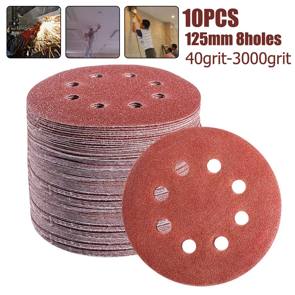 10PCS Sandpaper Dry Sandpaper Round Sandpaper 8 Holes Sanding Discs Hook Loop Rotary Power Tool Sandpapers Accessories
10PCS Sandpaper Dry Sandpaper Round Sandpaper 8 Holes Sanding Discs Hook Loop Rotary Power Tool Sandpapers Accessories