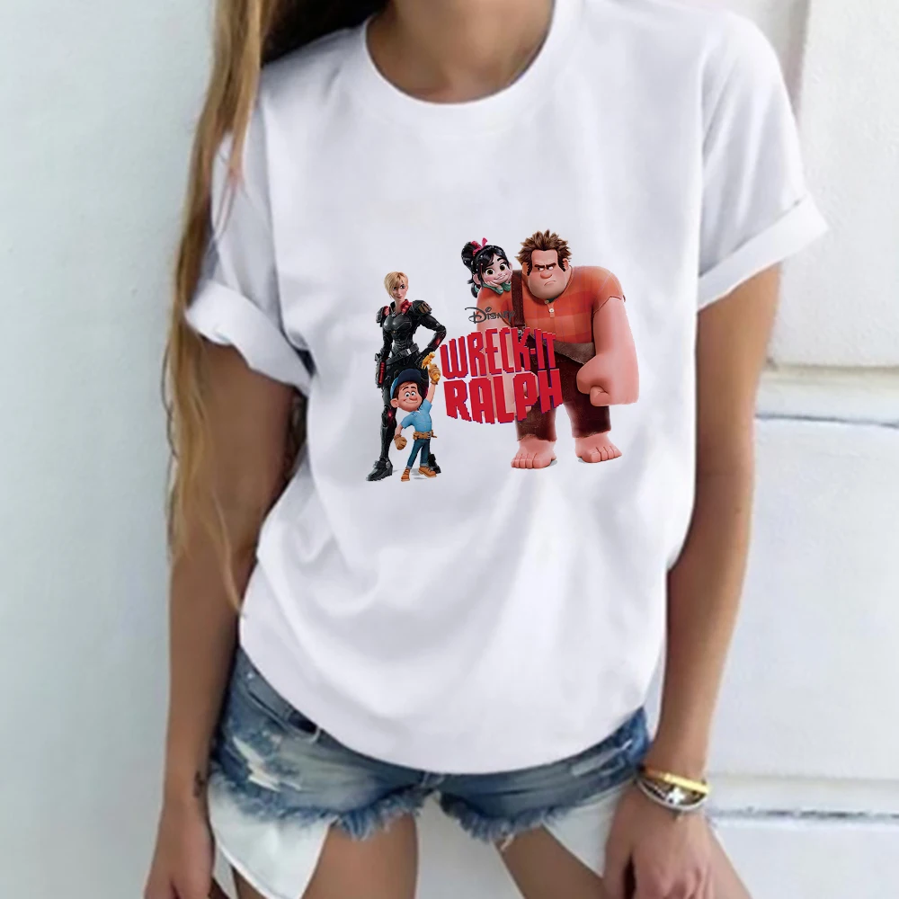 Disney Women White T Shirt Hot Selling Wreck-it Ralph Series Cartoon Print Female T-Shirts Fashion Dropship Short Sleeve Trendy
Disney Women White T Shirt Hot Selling Wreck-it Ralph Series Cartoon Print Female T-Shirts Fashion Dropship Short Sleeve Trendy