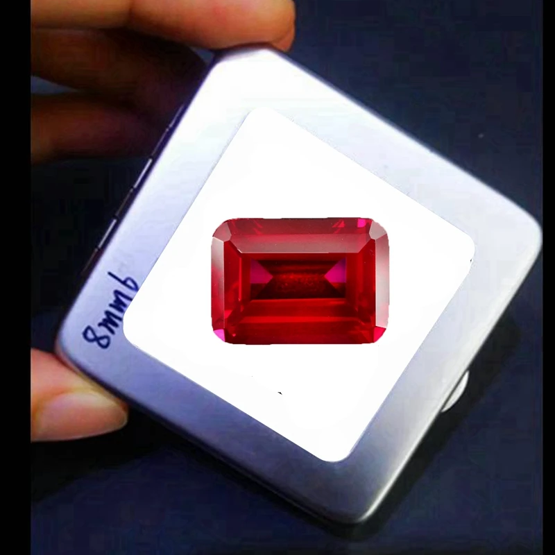 

Natural Red Ruby 12x16mm 12.50Cts Rectangle VVS Sri-Lanka Loose Gemstone 5# Ruby Jewelry DIY Gem