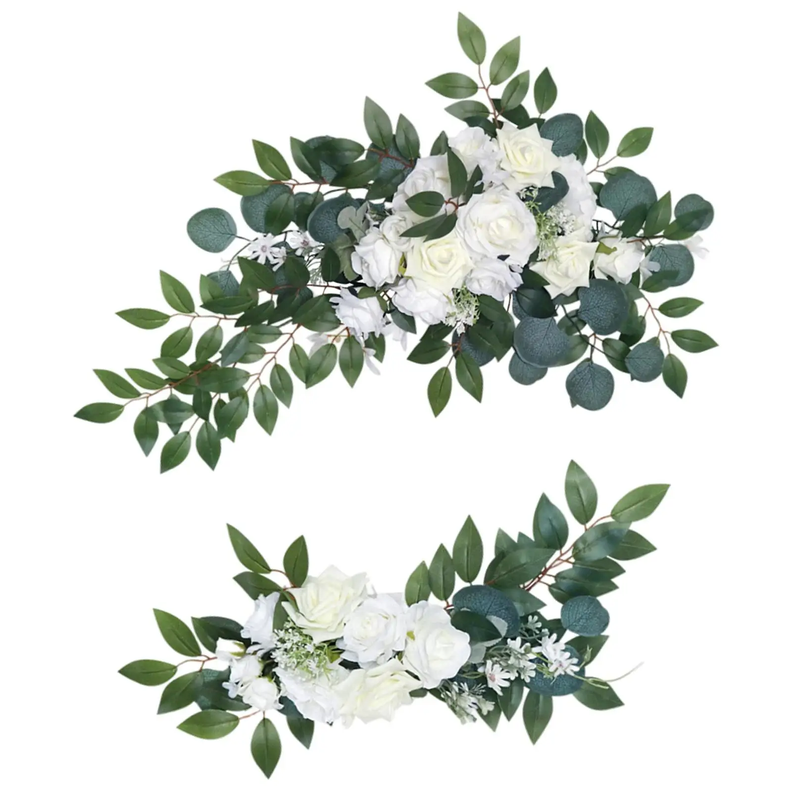 2Pcs Handmade Artificial Flower Swag Green Leaves Garland Decorative Wedding Arch Flowers for Arbor Wedding Front Door Ceremony
2Pcs Handmade Artificial Flower Swag Green Leaves Garland Decorative Wedding Arch Flowers for Arbor Wedding Front Door Ceremony