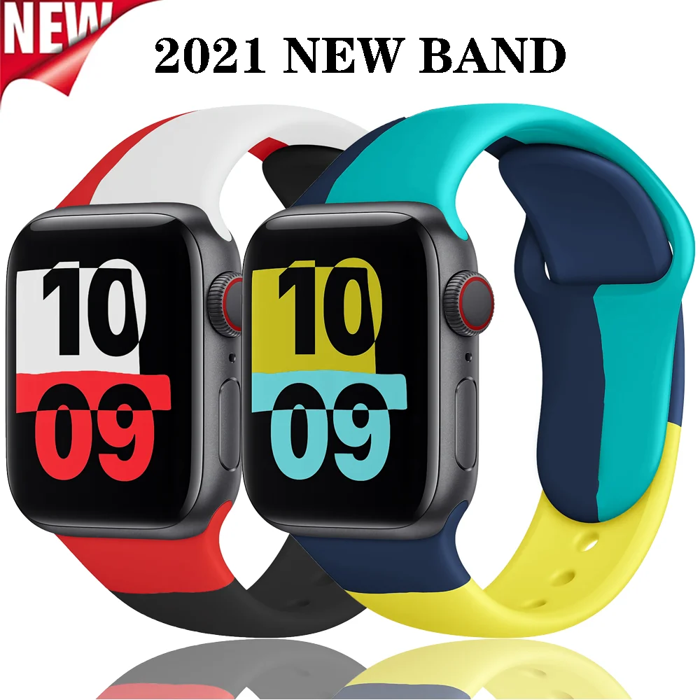 Silicone Strap For Apple Watch band 44mm 40mm 41mm 45mm 38mm 42mm watch strap belt bracelet correa for iwatch 7 6 se 5 4 3 2 1
Silicone Strap For Apple Watch band 44mm 40mm 41mm 45mm 38mm 42mm watch strap belt bracelet correa for iwatch 7 6 se 5 4 3 2 1