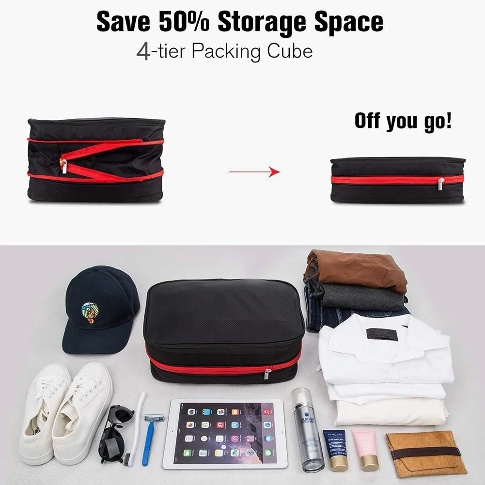 Travel Compression Packing Cubes with Shoe Bag Portable Folding Organizer Cube Zip Storage Bag Travel Storage Clothes Shoe
Travel Compression Packing Cubes with Shoe Bag Portable Folding Organizer Cube Zip Storage Bag Travel Storage Clothes Shoe