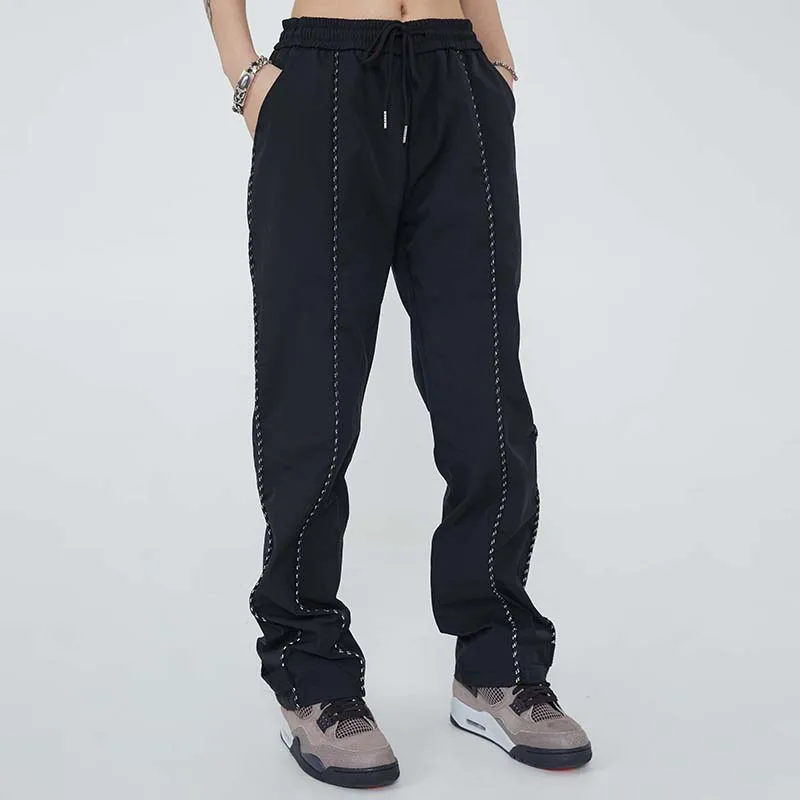 Original Black White Striped Breathable Casual Trousers Mens and Womens Elastic Waist Straight Oversized Loose Track Pants
Original Black White Striped Breathable Casual Trousers Mens and Womens Elastic Waist Straight Oversized Loose Track Pants