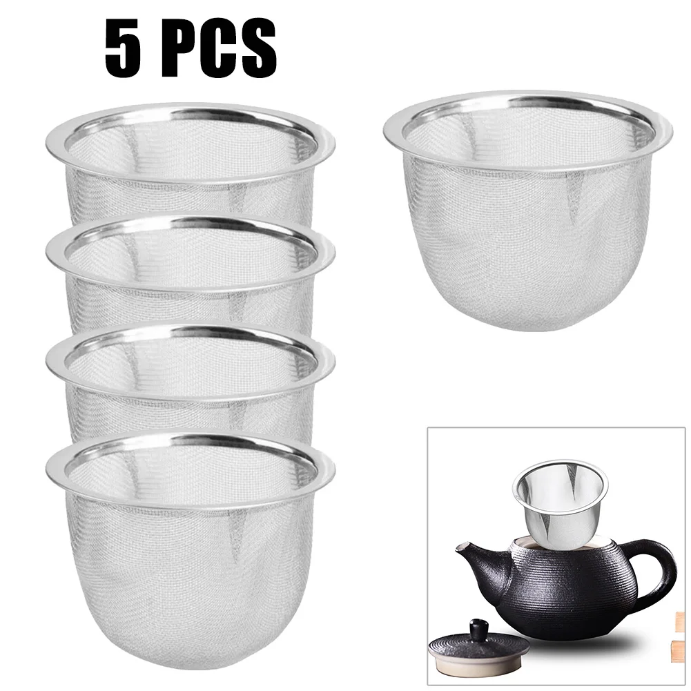 Mesh Stainer Tea Leaves Teapot Teas Infuser 5Pcs Coffee Filter For Spice Herbal Kitchen Accessories Micro-mesh
Mesh Stainer Tea Leaves Teapot Teas Infuser 5Pcs Coffee Filter For Spice Herbal Kitchen Accessories Micro-mesh