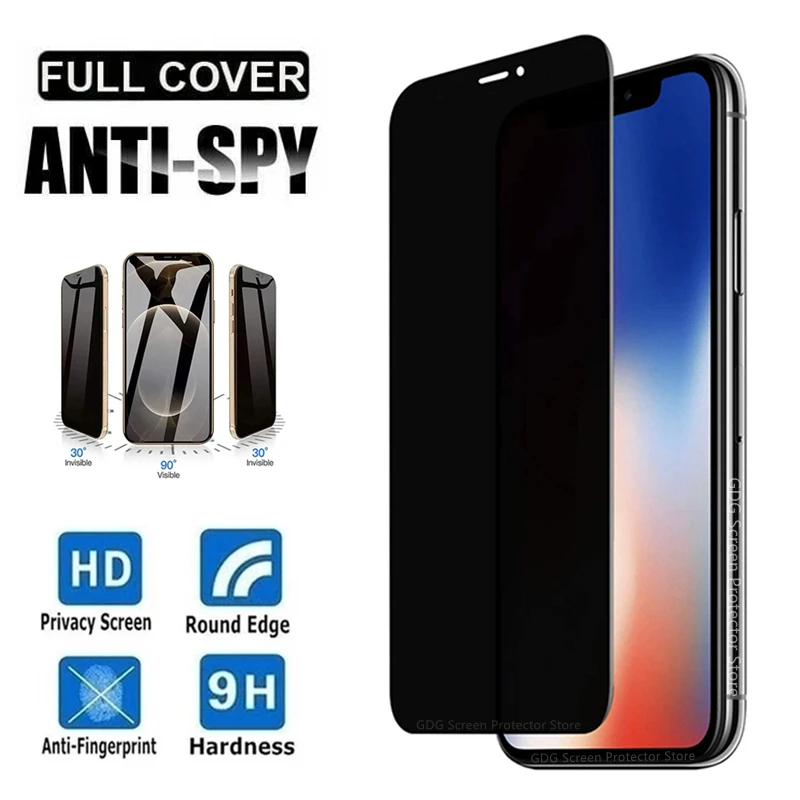 Full Cover Privacy Screen Protectors For iPhone 11 13 Pro Max 12 Mini 6 s 8 7 Plus Anti-spy Glass For iPhone 13 XS MAX XR X SE3
Full Cover Privacy Screen Protectors For iPhone 11 13 Pro Max 12 Mini 6 s 8 7 Plus Anti-spy Glass For iPhone 13 XS MAX XR X SE3