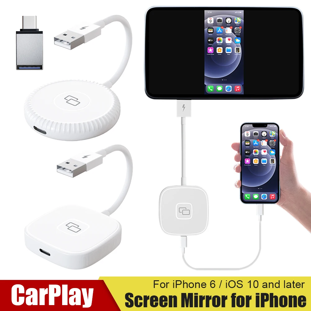 Адаптер для зеркального отображения автомобильного экрана для iPhone CarPlay Plug & Play Беспроводной зеркальный проекционный донгл-бокс с адаптером PD кабеля типа C
Адаптер для зеркального отображения автомобильного экрана для iPhone CarPlay Plug & Play Беспроводной зеркальный проекционный донгл-бокс с адаптером PD кабеля типа C