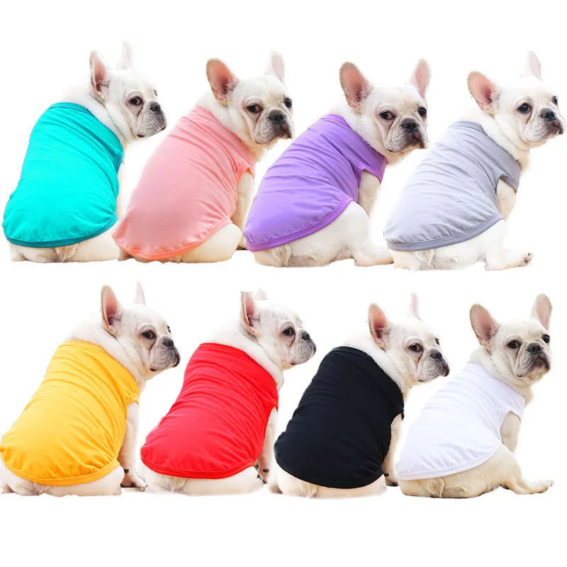 Solid Dog Clothes Summer Cooling Vest O-neck Sleeveless Pet Supplies for Small Medium Dogs Classic Pet T-shirt Puppy Clothes
Solid Dog Clothes Summer Cooling Vest O-neck Sleeveless Pet Supplies for Small Medium Dogs Classic Pet T-shirt Puppy Clothes