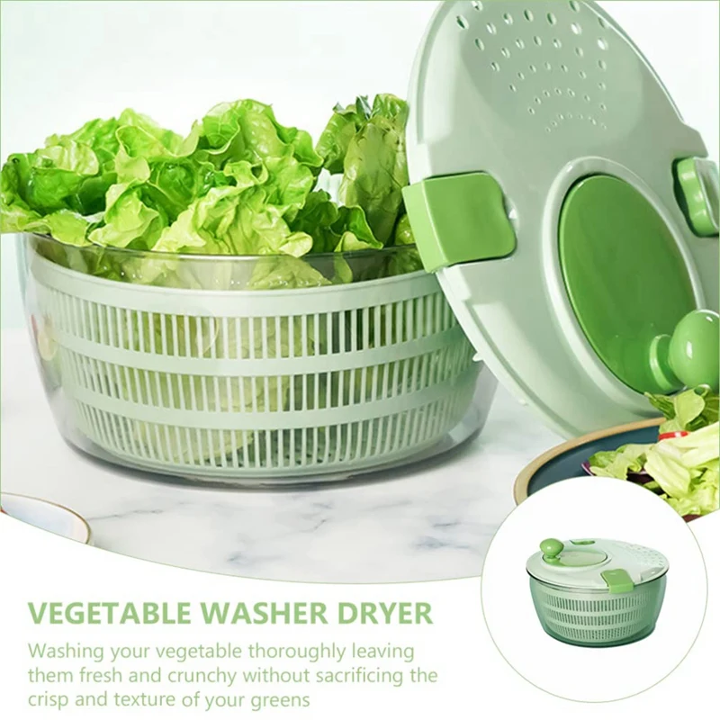 Salad Greens Manual Vegetables Dryer Dry Salad Fruits Vegetable Washing Bowl For Servings Lettuce Spinach
Salad Greens Manual Vegetables Dryer Dry Salad Fruits Vegetable Washing Bowl For Servings Lettuce Spinach