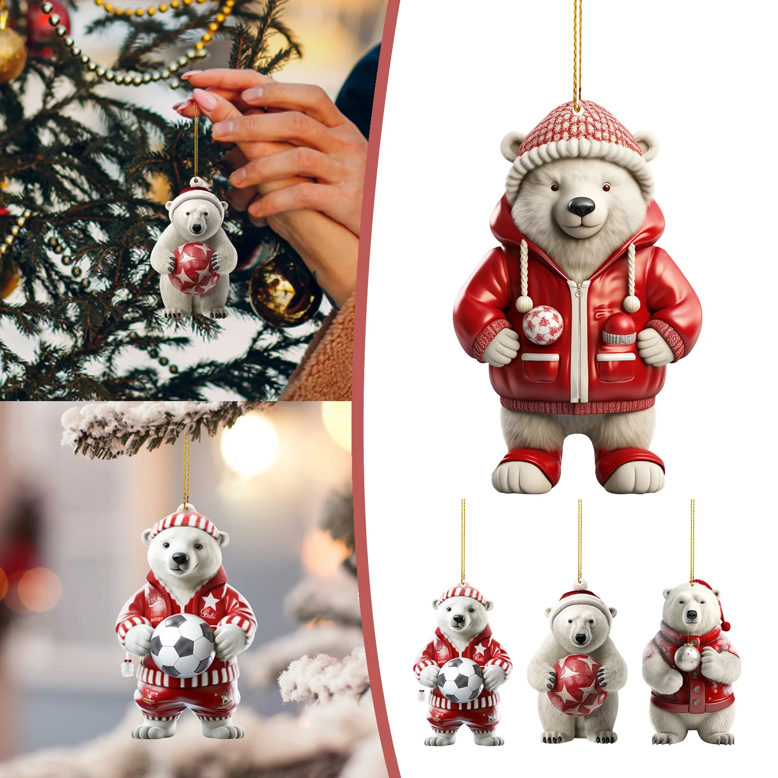 2d Christmas Polar Bear Ornaments Merry Christmas Decorations For Home 2023 Cristmas Ornament Xmas Navidad Gifts New Year 2024 
2d Christmas Polar Bear Ornaments Merry Christmas Decorations For Home 2023 Cristmas Ornament Xmas Navidad Gifts New Year 2024