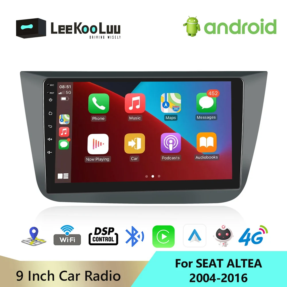 LeeKooLuu Radio 2 din Android Autoradio Car Multimedia Player GPS Navigation 4G WiFi DSP Carplay For Seat Altea 2004-2015
LeeKooLuu Radio 2 din Android Autoradio Car Multimedia Player GPS Navigation 4G WiFi DSP Carplay For Seat Altea 2004-2015