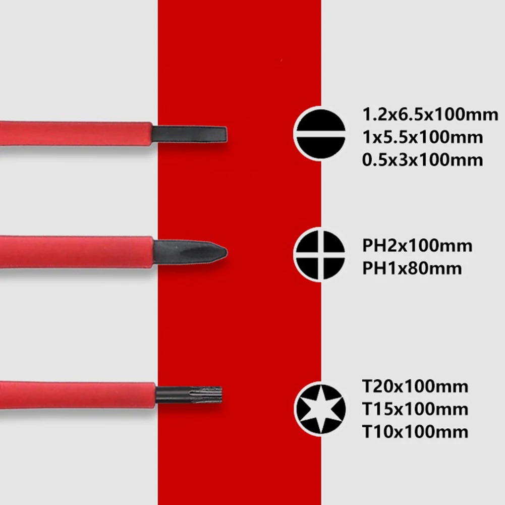 12PCS/set T-shaped Insulated Cross Screwdriver With Box 1000V Multi-functional Electric Tools For Electrician Hand Tools
12PCS/set T-shaped Insulated Cross Screwdriver With Box 1000V Multi-functional Electric Tools For Electrician Hand Tools