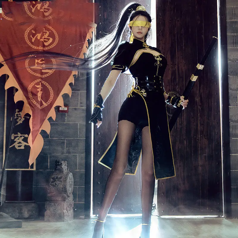 Naraka: Bladepoint Chinese Chicken Game Way Of The Dragon Skirt Black Cosplay Women Clothing Sexy Cheongsam Viper Ning Dress Set
Naraka: Bladepoint Chinese Chicken Game Way Of The Dragon Skirt Black Cosplay Women Clothing Sexy Cheongsam Viper Ning Dress Set