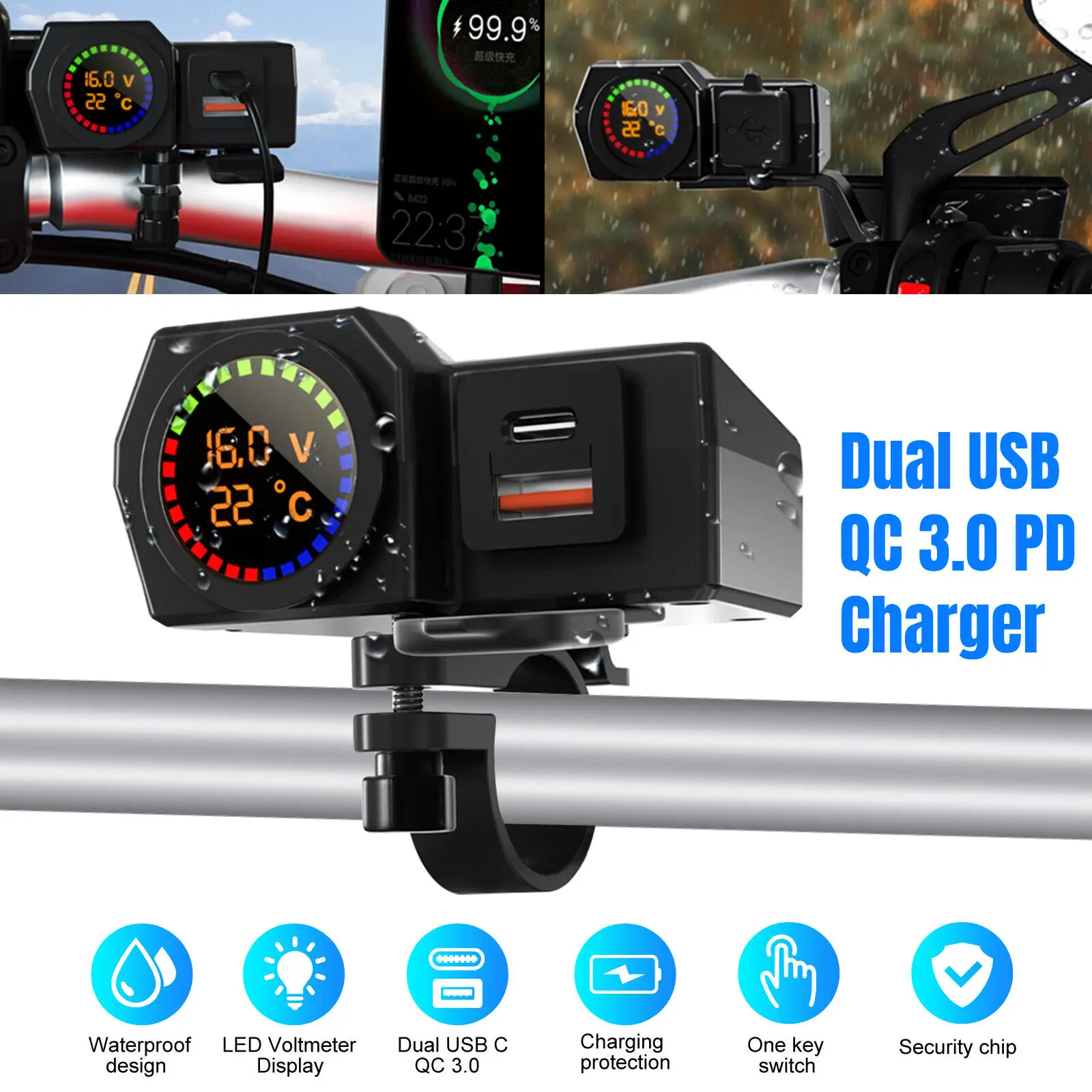 12 В-24 В QC3.0 телефонное зарядное устройство с двойным Usb разъемом для прикуривателя мотоцикла для запуска устройства вольтметр температура
12 В-24 В QC3.0 телефонное зарядное устройство с двойным Usb разъемом для прикуривателя мотоцикла для запуска устройства вольтметр температура