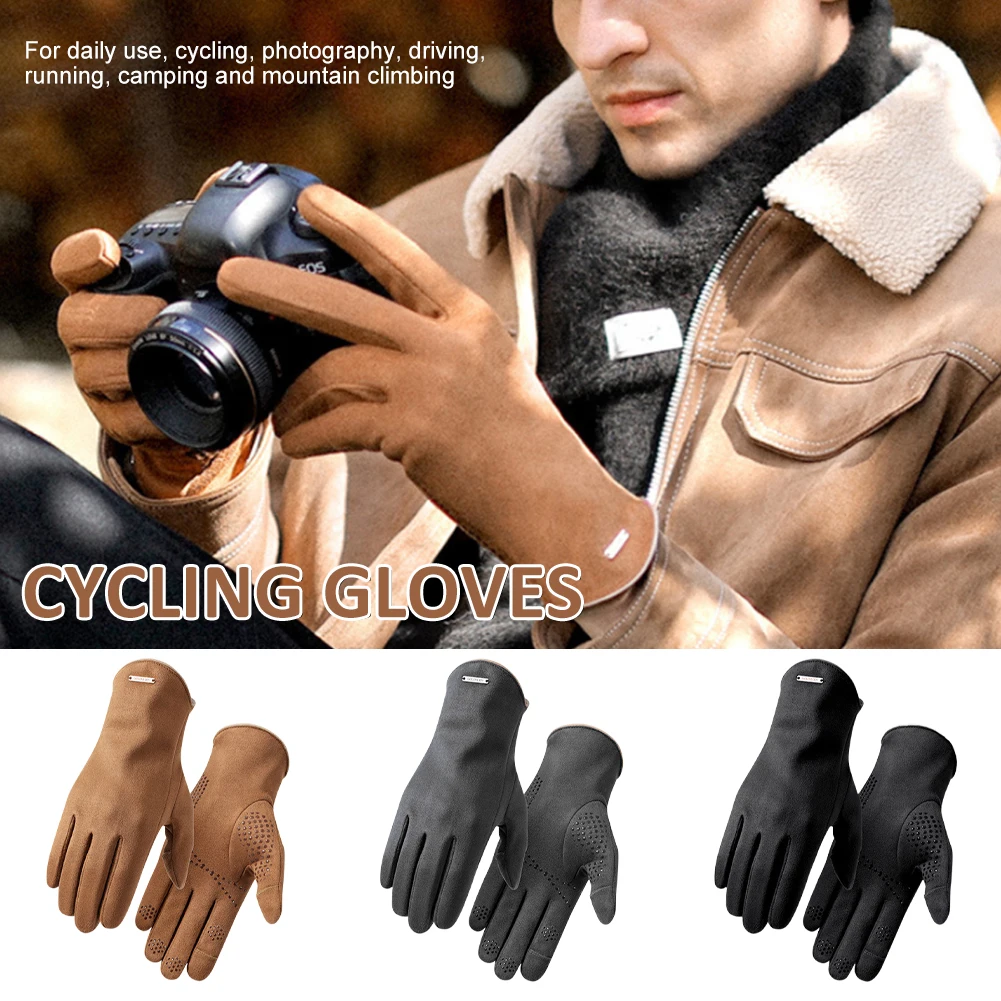 1 Pair Winter Plush Thick Suede Cycling Gloves Touchscreen Gloves Keep Warm Men's Full Finger Cycling Driving Running Bike Glove
1 Pair Winter Plush Thick Suede Cycling Gloves Touchscreen Gloves Keep Warm Men's Full Finger Cycling Driving Running Bike Glove