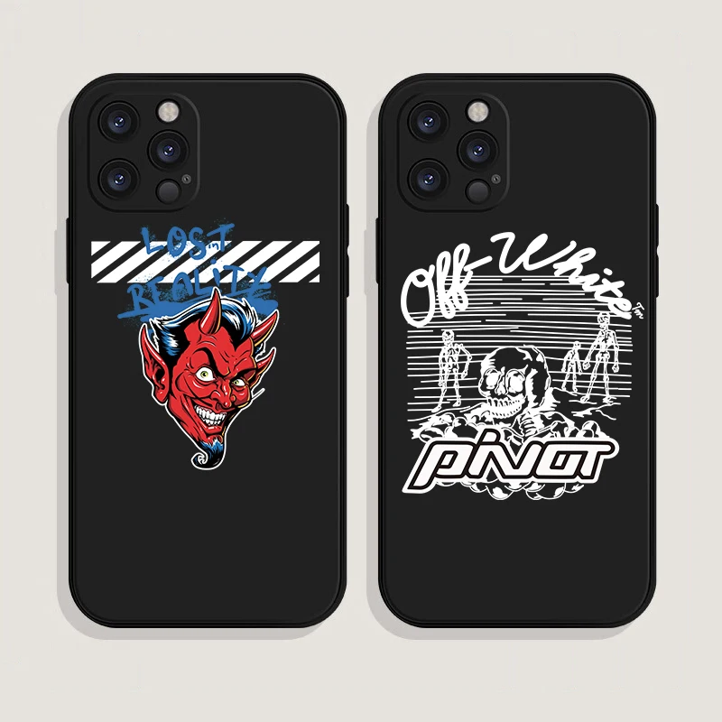 Luxury liquid silicone Off brand phone case for iphone 12 13 mini 11 13 X XS Max XR 7 8 Plus black white label soft TPU Cover
Luxury liquid silicone Off brand phone case for iphone 12 13 mini 11 13 X XS Max XR 7 8 Plus black white label soft TPU Cover