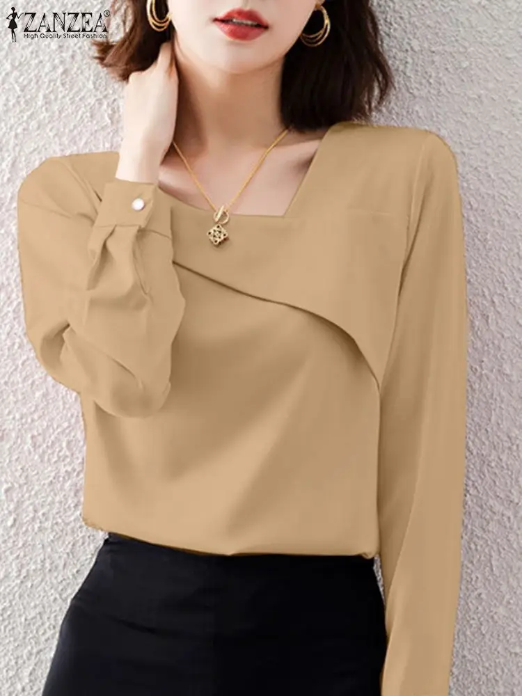 ZANZEA Irregular Neckline Full Sleeve V-Neck Button Cuffs Shirt Elegant Fashion Blouse Autumn Casual Solid Tops Office Shirts
ZANZEA Irregular Neckline Full Sleeve V-Neck Button Cuffs Shirt Elegant Fashion Blouse Autumn Casual Solid Tops Office Shirts