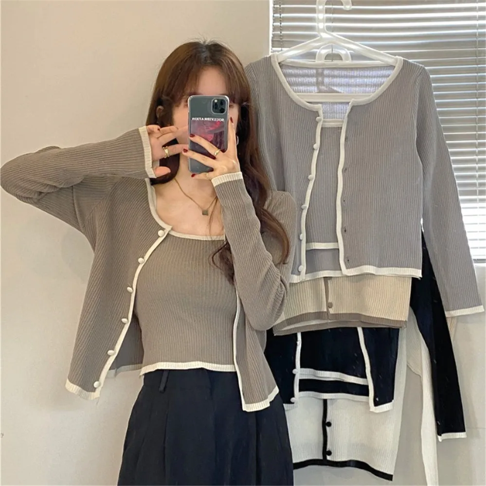 Spring Korean 2023 New Gentle Short Outer Wear Knitted Long Sleeve Cardigan Women's All-Match Slimming Vest Sling Fashion0
Spring Korean 2023 New Gentle Short Outer Wear Knitted Long Sleeve Cardigan Women's All-Match Slimming Vest Sling Fashion0