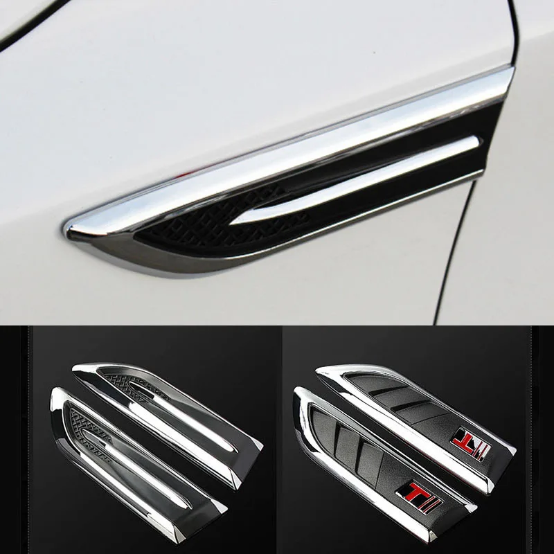 2pcs/lot 3D Sticker Car Hood Chrome Grille Shark Gill Simulation Air Flow Vent Auto Exterior Decoration Chrome Styling Stickers
2pcs/lot 3D Sticker Car Hood Chrome Grille Shark Gill Simulation Air Flow Vent Auto Exterior Decoration Chrome Styling Stickers