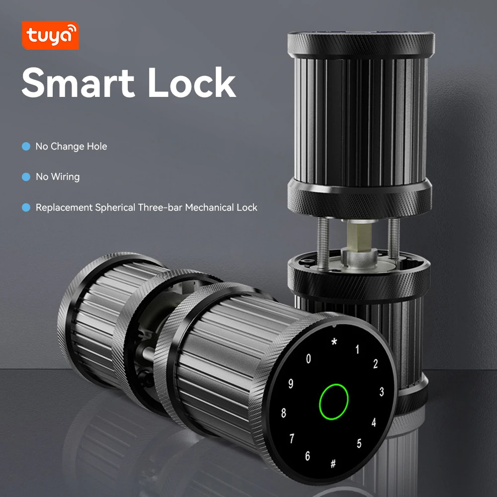 Tuya Smart Electronic Lock Bluetooth-compatible Spherical Indoor fingerprint One-click Code Lock APP Electric Control Keyless
Tuya Smart Electronic Lock Bluetooth-compatible Spherical Indoor fingerprint One-click Code Lock APP Electric Control Keyless