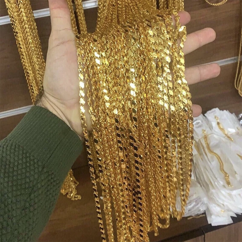 Dubai Gold Plated Chain Necklace Handmade Twisted Chain Hair Necklace for Men Necklace for Women New in Necklaces Man Jewelry
Dubai Gold Plated Chain Necklace Handmade Twisted Chain Hair Necklace for Men Necklace for Women New in Necklaces Man Jewelry