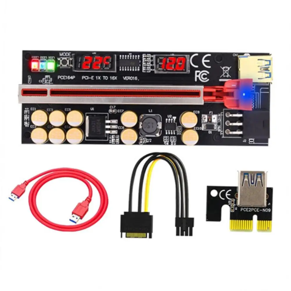 New 6pcs VER016 PCI-E Riser Card VER016 PCI Express 1X To 16X Extender 6pin Adapter GPU Mining USB 3.0 PCIE Riser For Video Card
New 6pcs VER016 PCI-E Riser Card VER016 PCI Express 1X To 16X Extender 6pin Adapter GPU Mining USB 3.0 PCIE Riser For Video Card