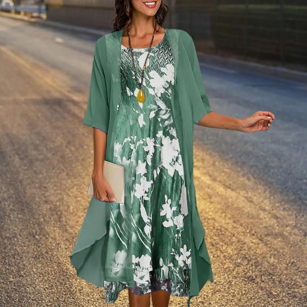 1 Set Cardigan Dress Set Round Neck Women Chiffon Large Hem Chiffon Midi Dress Set Office Lady Cardigan Dress for Office
1 Set Cardigan Dress Set Round Neck Women Chiffon Large Hem Chiffon Midi Dress Set Office Lady Cardigan Dress for Office
