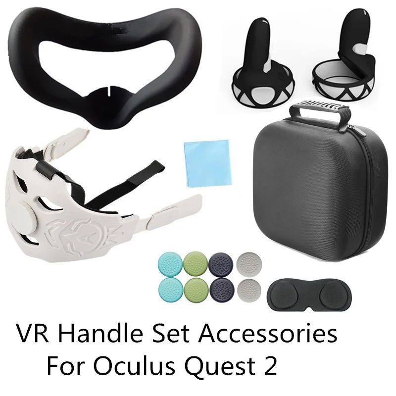 Комплект защитных чехлов для Oculus Quest 2, чехол для сенсорного контроллера VR с ремешком и ручкой для Oculus Quest 2, аксессуары
Комплект защитных чехлов для Oculus Quest 2, чехол для сенсорного контроллера VR с ремешком и ручкой для Oculus Quest 2, аксессуары