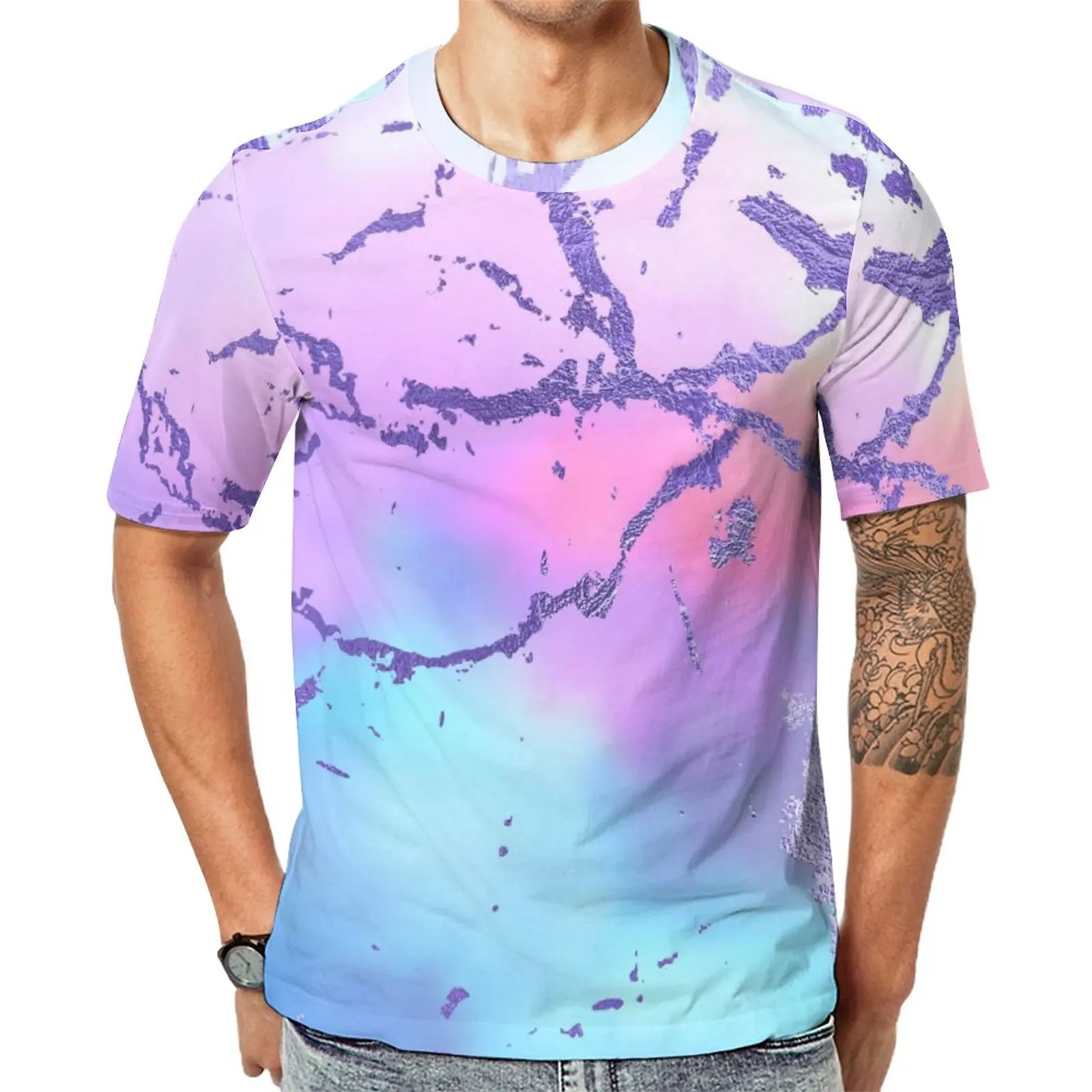 Футболка с абстрактным принтом, футболки смешанных цветов с принтом Tie-Dye Essential, модная футболка с круглым вырезом, летние мужские дизайнерские футболки
Футболка с абстрактным принтом, футболки смешанных цветов с принтом Tie-Dye Essential, модная футболка с круглым вырезом, летние мужские дизайнерские футболки