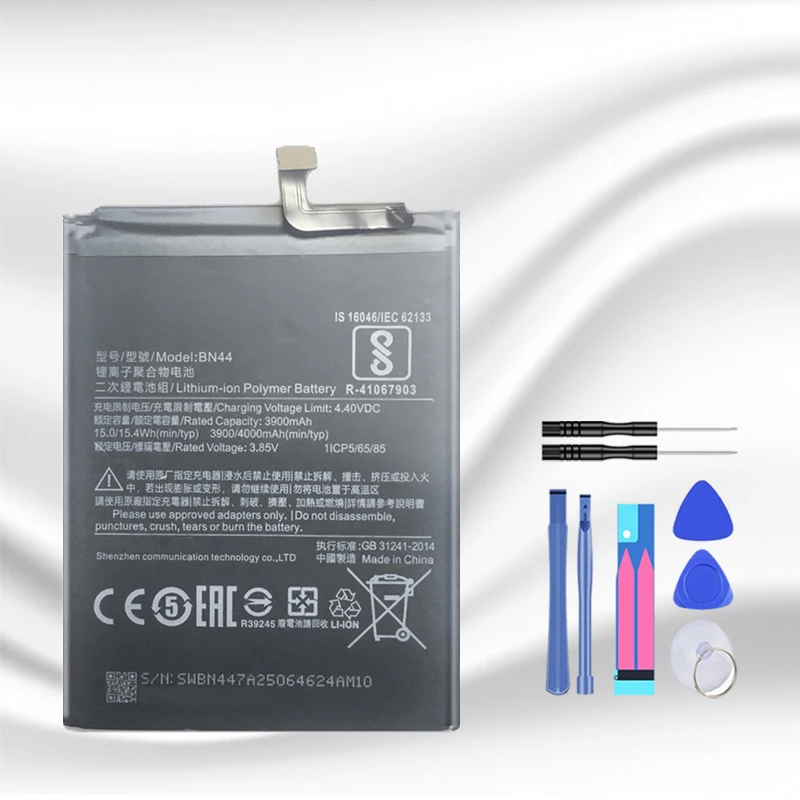 For Xiao Mi BN44 4000mAh Battery For Xiaomi Redmi 5 Plus Redmi5 Plus BN 44 High Quality Phone Replacement Batteries + Tools
For Xiao Mi BN44 4000mAh Battery For Xiaomi Redmi 5 Plus Redmi5 Plus BN 44 High Quality Phone Replacement Batteries + Tools