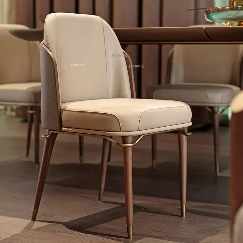 Nordic Leather Backrest Dining Chair Home Furniture American Solid Wood Dining Chairs Light Luxury Leisure Negotiation Chair
Nordic Leather Backrest Dining Chair Home Furniture American Solid Wood Dining Chairs Light Luxury Leisure Negotiation Chair