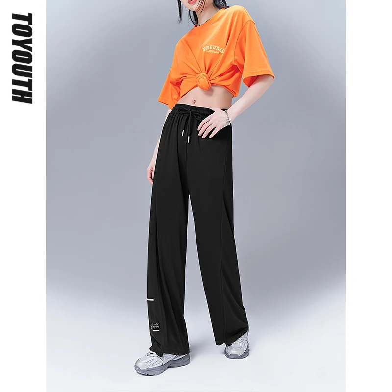 Toyouth Women Sweatpants 2022 Summer Elastic Waist Loose Trouser Solid Black Casual Chic Streetwear Straight Pants
Toyouth Women Sweatpants 2022 Summer Elastic Waist Loose Trouser Solid Black Casual Chic Streetwear Straight Pants