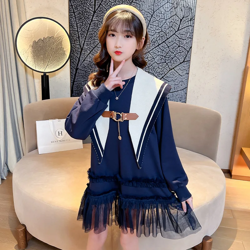 Shawl Collar Korean Girls Lace Dress Children's Dress 2022 Spring and Autumn New Fashion Trendy Style
Shawl Collar Korean Girls Lace Dress Children's Dress 2022 Spring and Autumn New Fashion Trendy Style