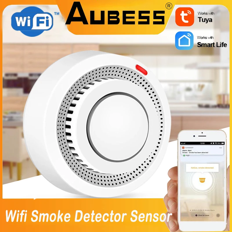 Датчик дыма Tuya с Wi-Fi, умный детектор дыма с сигнализацией, 80 дБ, Wi-Fi, противопожарная защита, домашняя охранная сигнализация для умного дома
Датчик дыма Tuya с Wi-Fi, умный детектор дыма с сигнализацией, 80 дБ, Wi-Fi, противопожарная защита, домашняя охранная сигнализация для умного дома