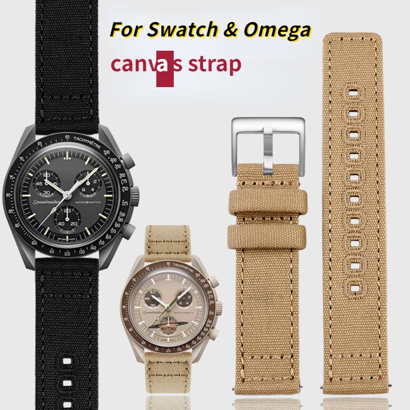 Quick release canvas strap For OMEGA SWATCH Planet co-branded nylon Soft breathable watchband 20mm Women Men Watch accessories
Quick release canvas strap For OMEGA SWATCH Planet co-branded nylon Soft breathable watchband 20mm Women Men Watch accessories