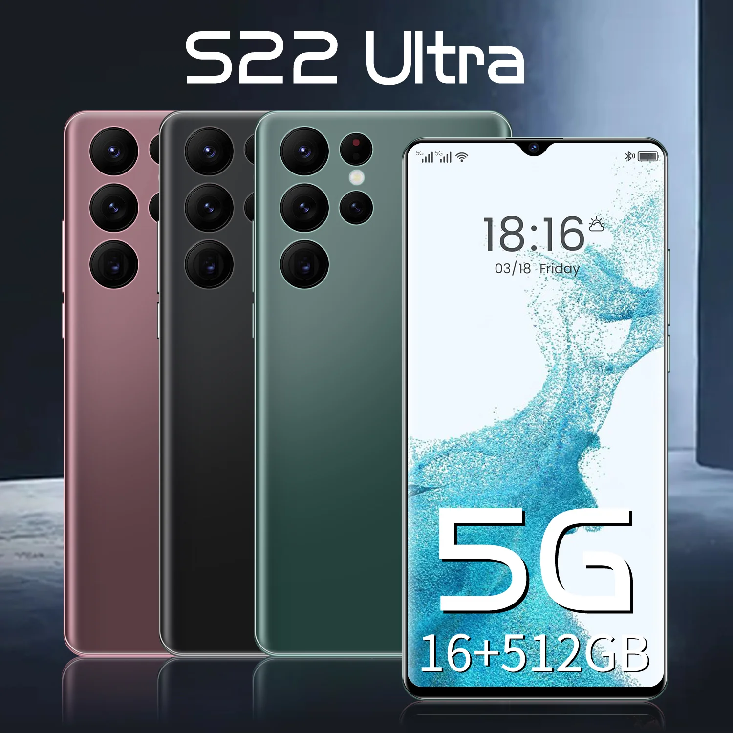 S22 Ultra 5G Cellular 6.8 Inch Android Global Version 16GB 512GB Cell Mobile Hand Phone Telefones Celulares
S22 Ultra 5G Cellular 6.8 Inch Android Global Version 16GB 512GB Cell Mobile Hand Phone Telefones Celulares